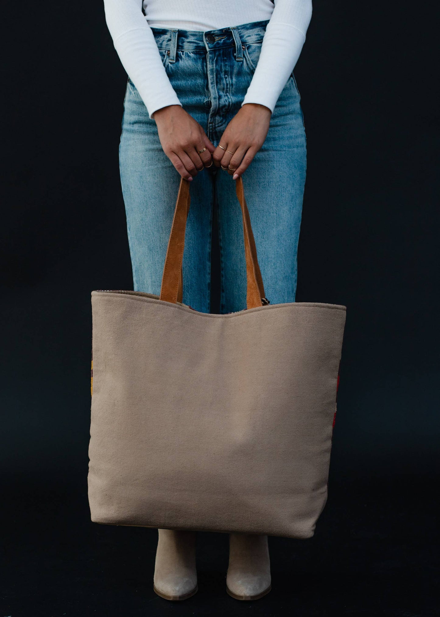 Brown & Multicolored Aztec Tote