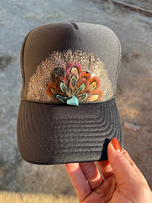 Feather Trucker Hats