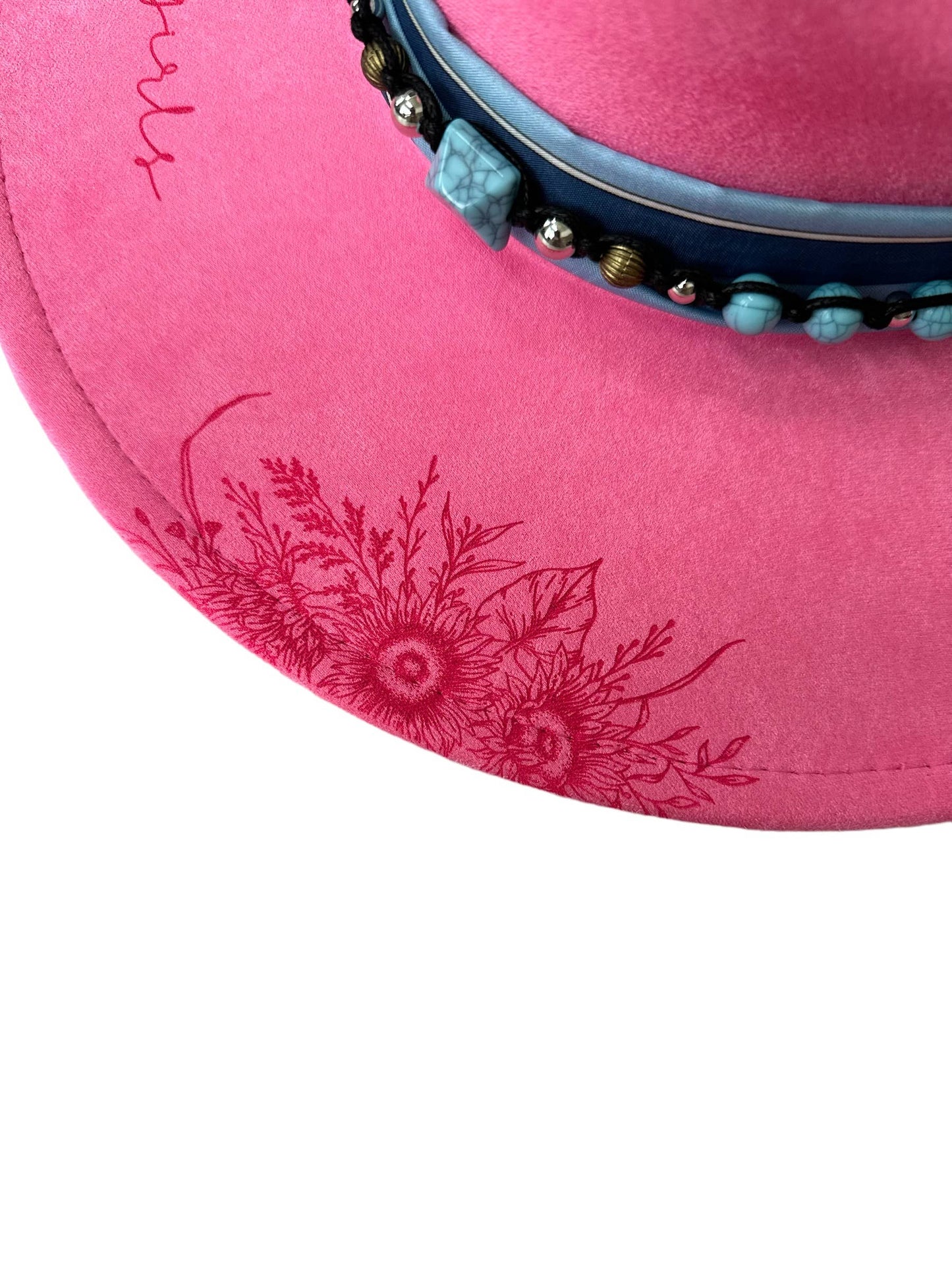 Long Live Cowgirls Western Hat Burned Hat Rancher: Blush / Vegan Suede