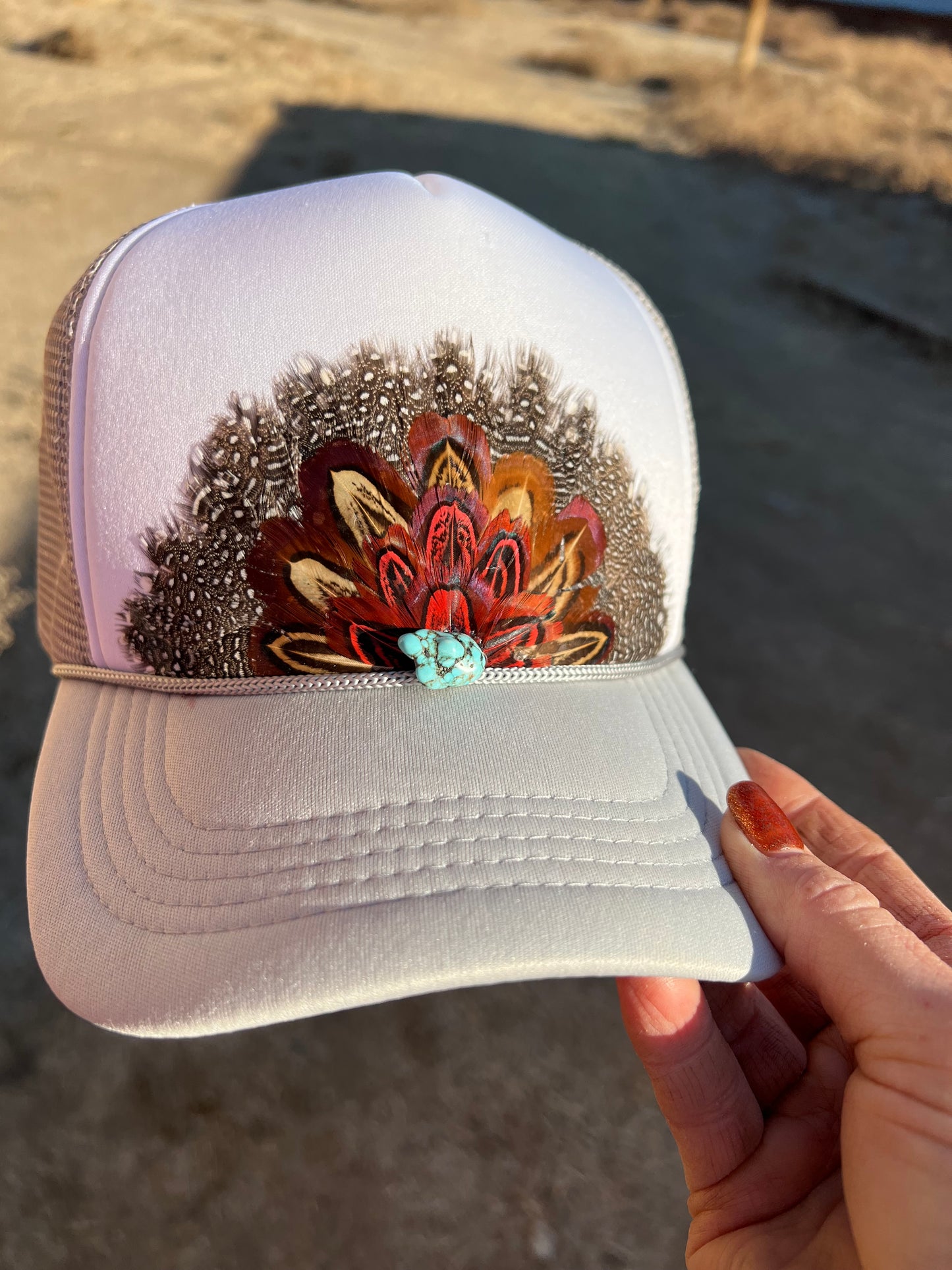 Feather Trucker Hats