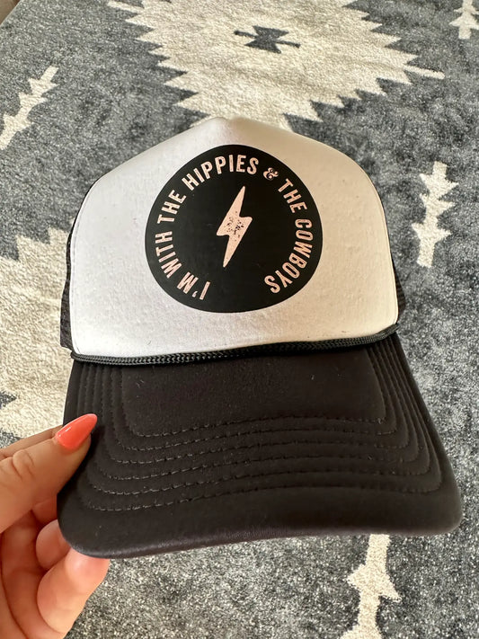 I’m with the Hippies and the Cowboys - Trucker Hat