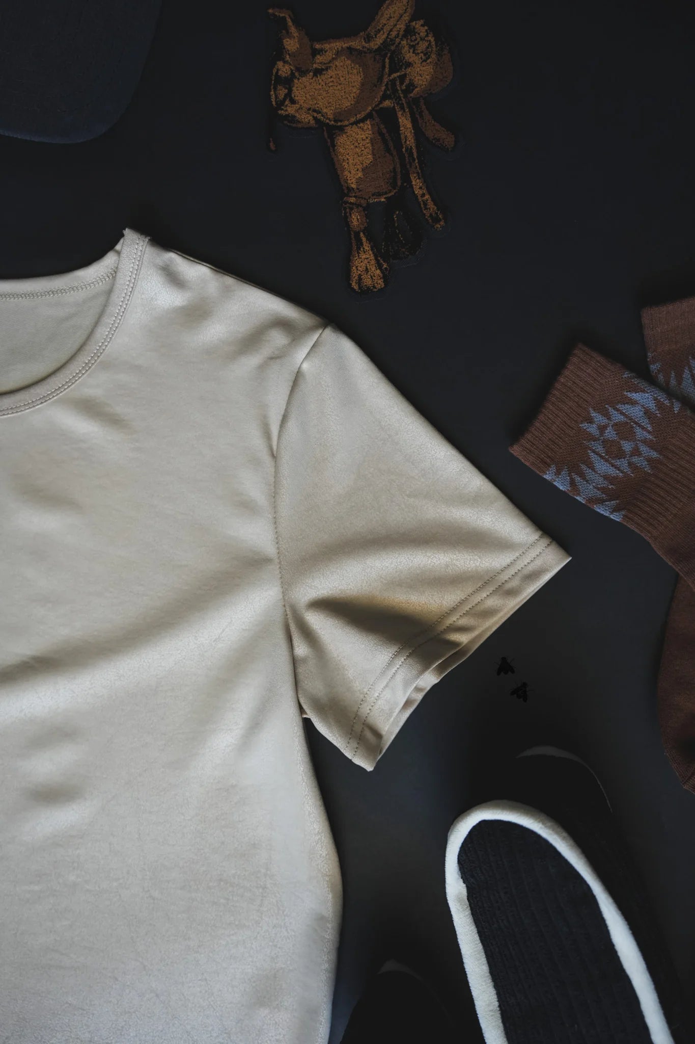 Swanky Leather Sand Top