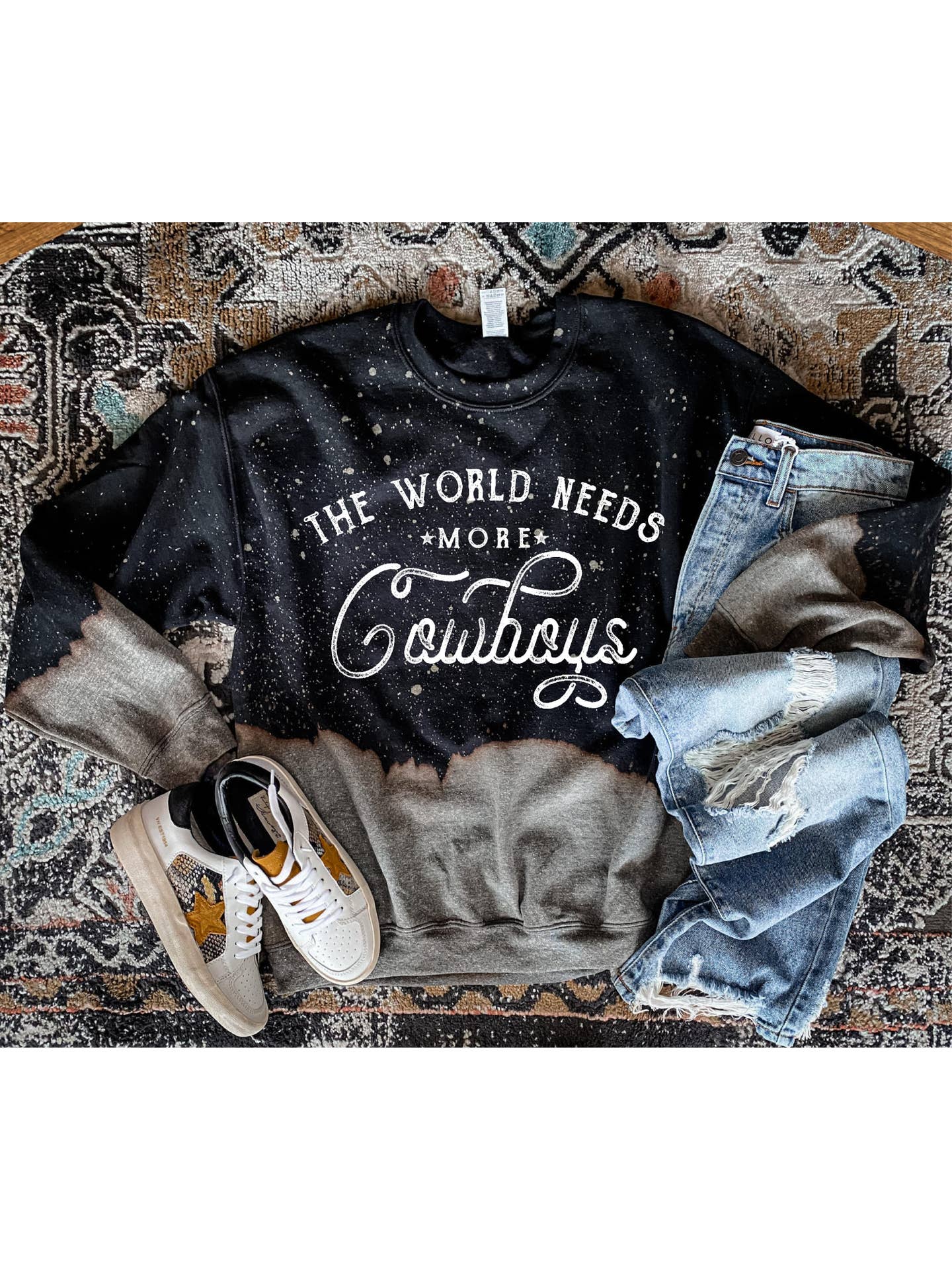 The world needs more cowboys - crewneck