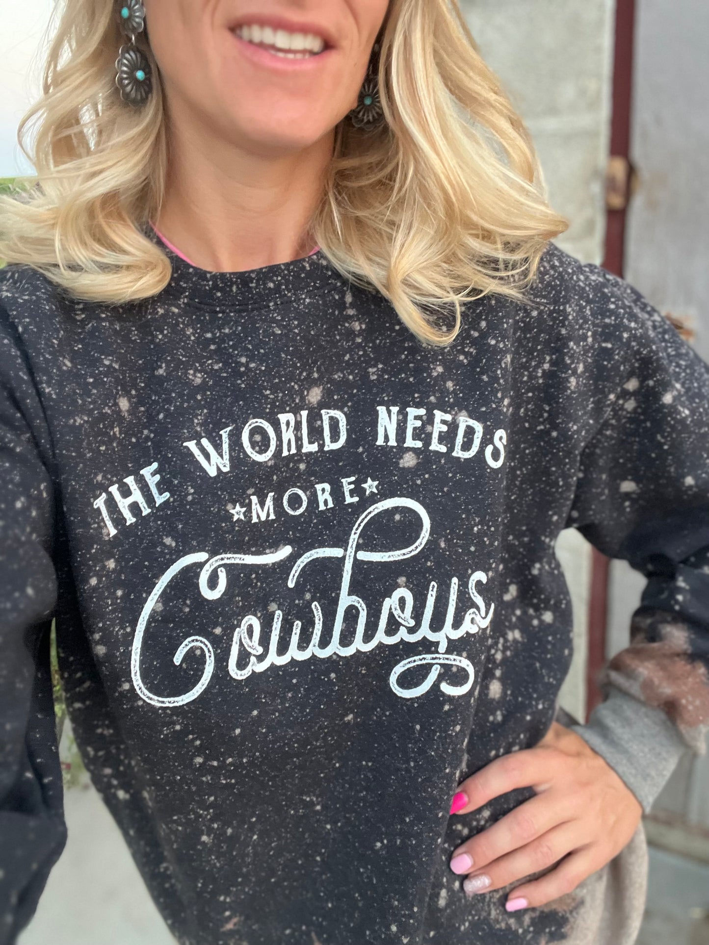 The world needs more cowboys - crewneck