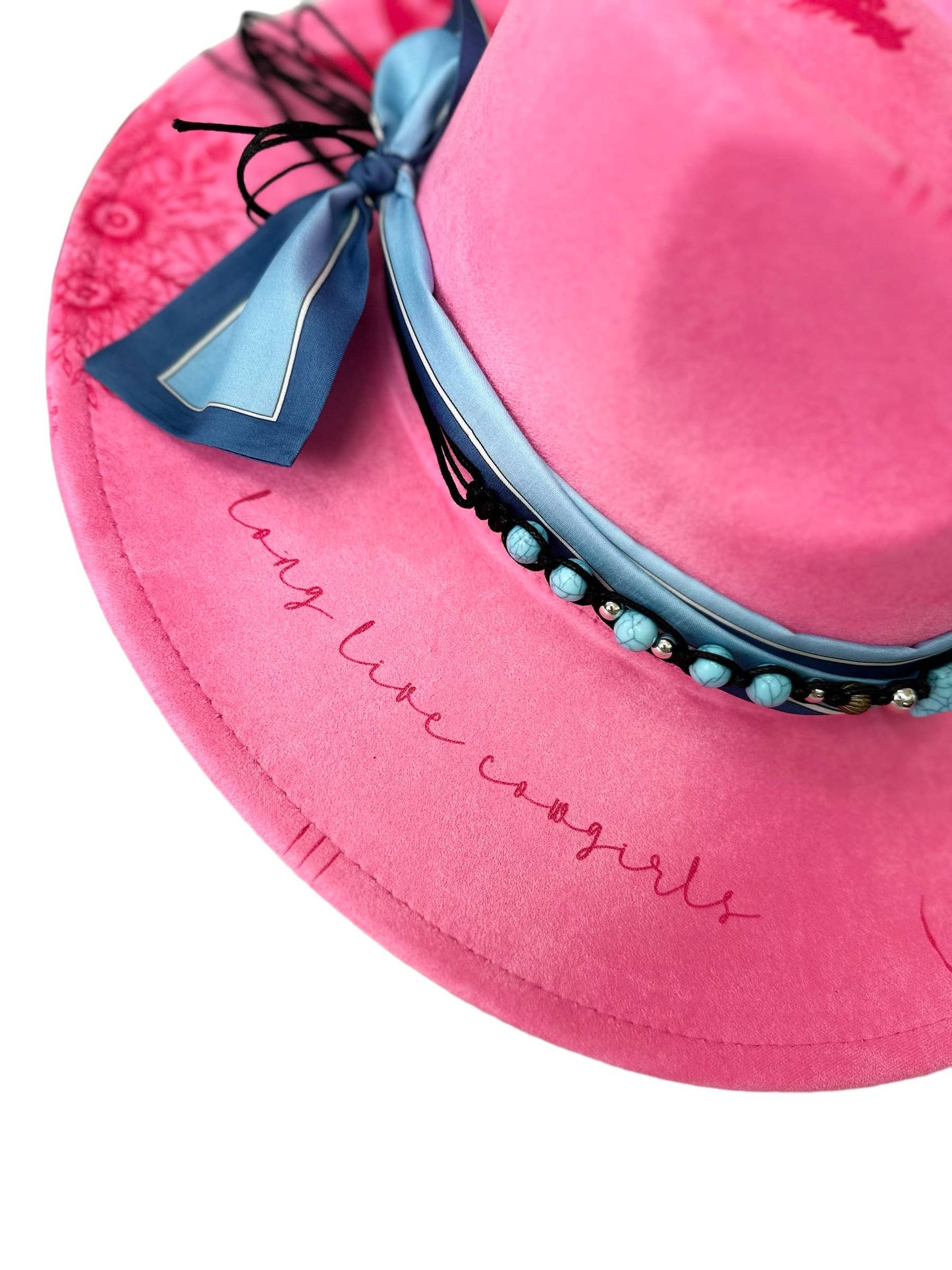 Long Live Cowgirls Western Hat Burned Hat Rancher: Blush / Vegan Suede