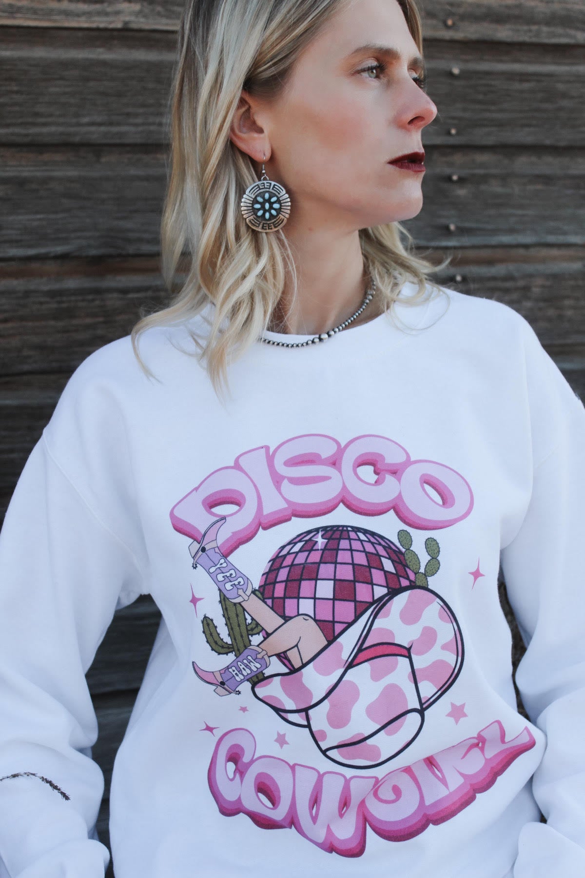 Disco Cowgirl Crewneck Sweatshirt